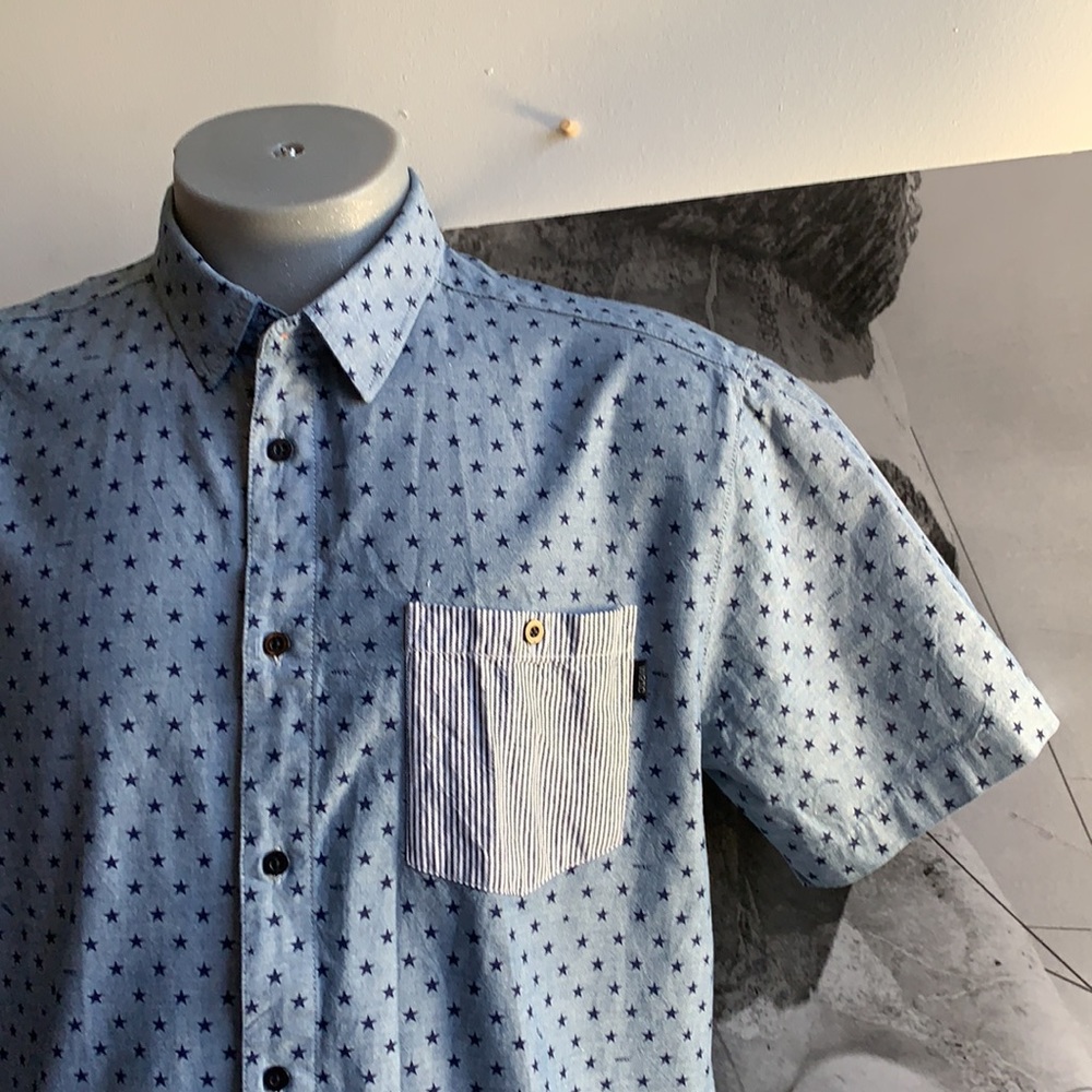 Blue WESC Starry Shirt XL